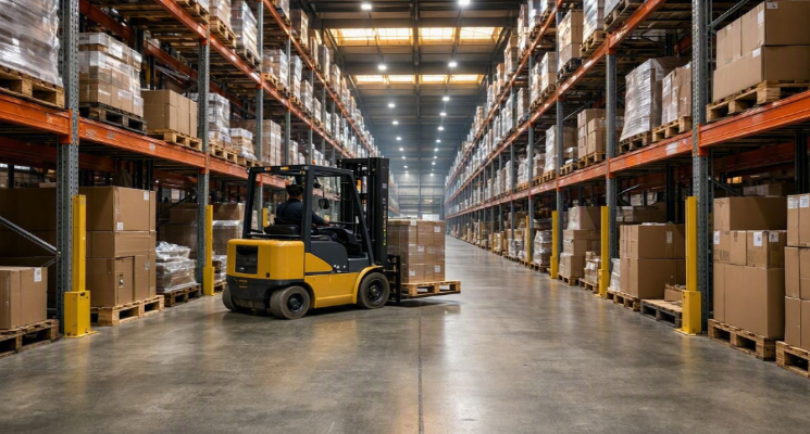 Industrial logistics and warehouse operations cleaning